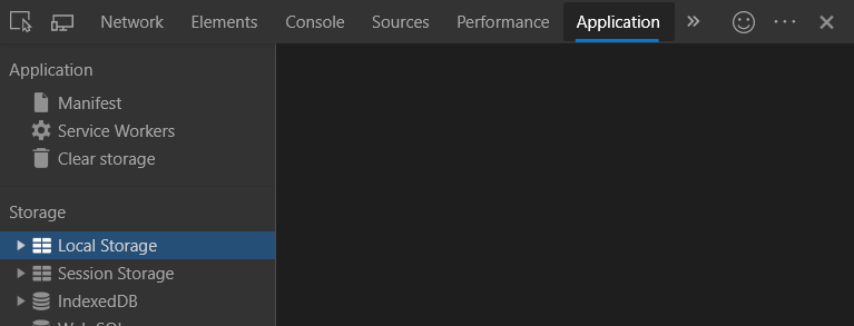 LocalStorage in Developer Tools