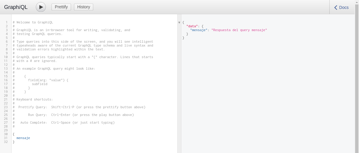 Express GraphQL home page