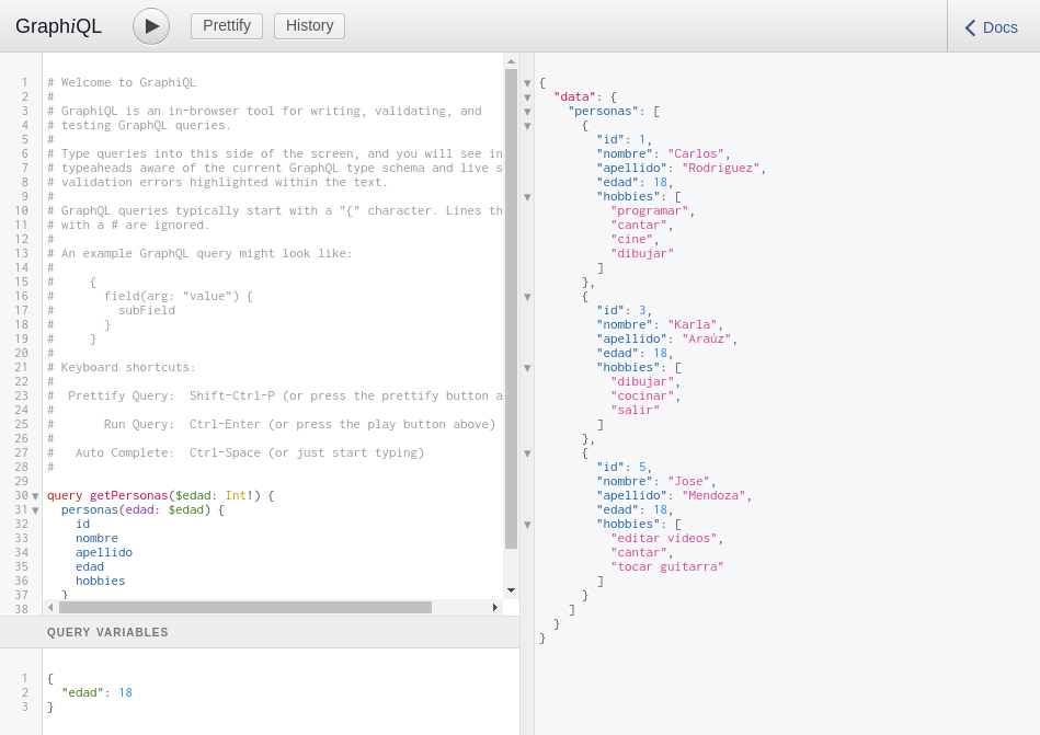 Express GraphQL home page