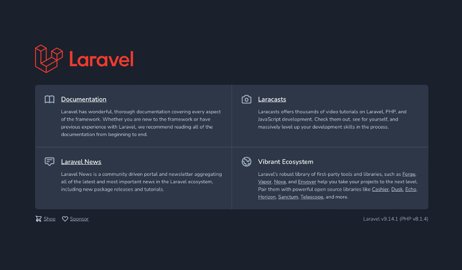 Laravel home